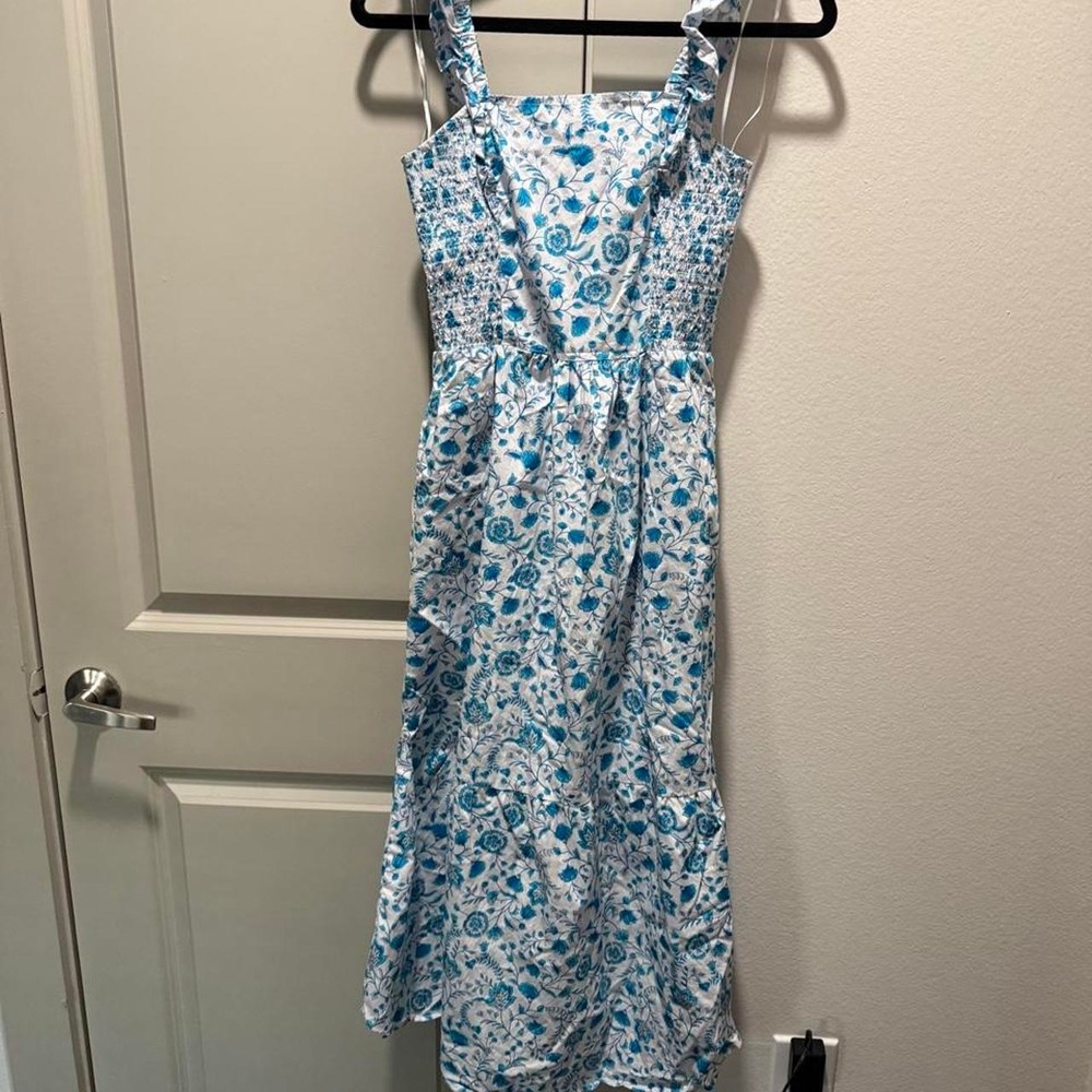 Draper James Blue Floral Midi Dress